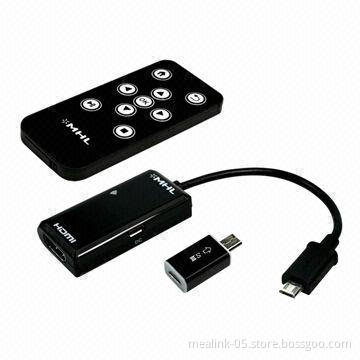 MHL Cable Adapter for Micro USB to HDMI with Remote Control
